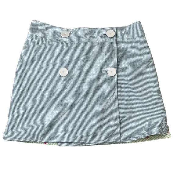 Lilly Pulitzer Seersucker Reversible Wrap Skirt Women's 8 - Picture 3 of 8